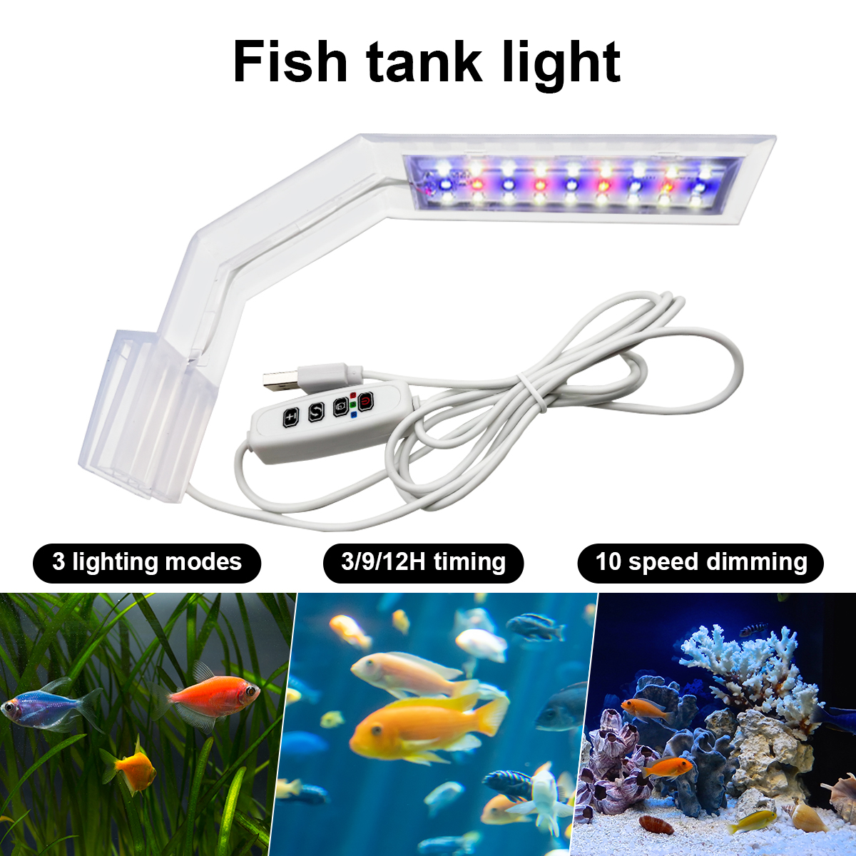 Aquarium Plant Iron - Super Slim LED Aquarium Light Lighting