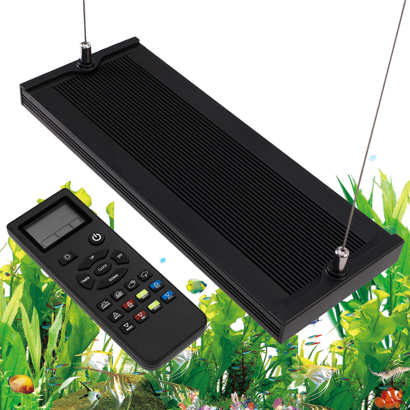 Planted Aquarium Hanging Light - 24-42 Inch Fish Tank 24/7 Full