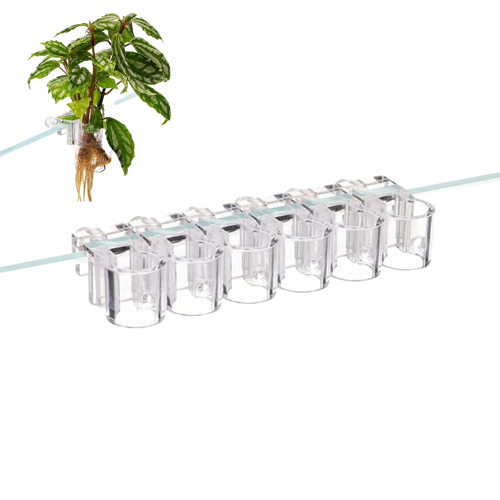 Aquarium Plant Holder - Mini Fish Tank Planter Pot 6Pcs
