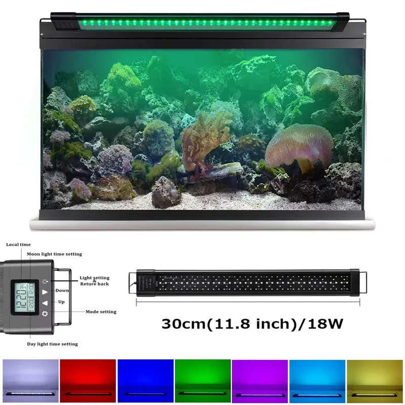 LED IP68 11.8 in 18W Plant Gro - Planted Aquarium Hours reseña y precio