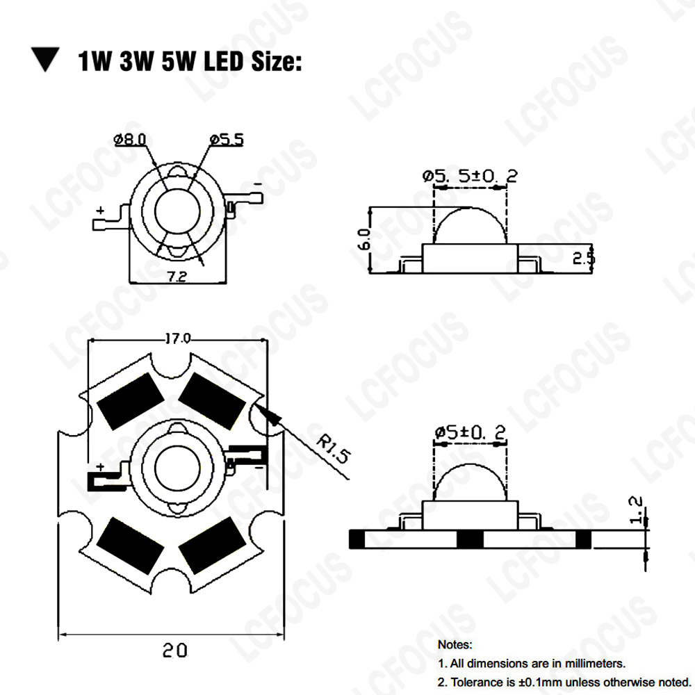 10pcs 1W 3W 5W LED Chip Warm C - Aquarium Planet reseña y precio