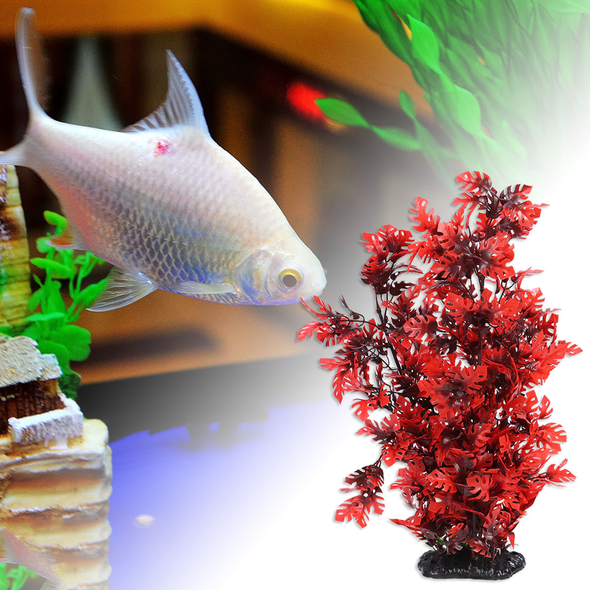 40Cm Red Leaf Artificial Aquar - Aquarium Plant Red reseña y precio