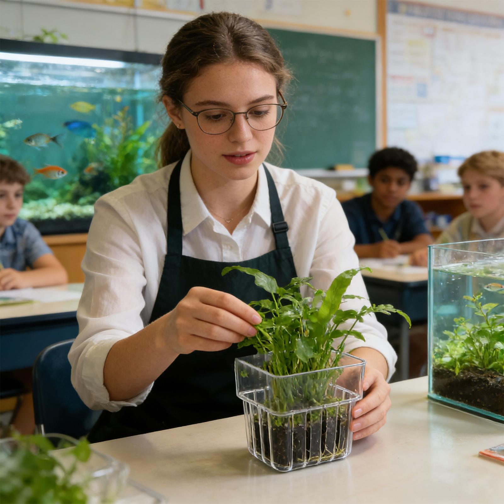 Transparent Hangable Aquarium  - Aquarium Plant Holder reseña y precio