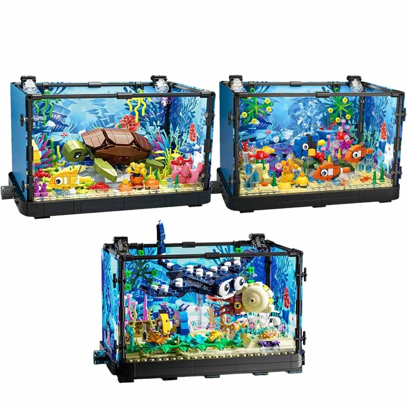 Fish Tank Building Block Set w - Aquarium Planet reseña y precio