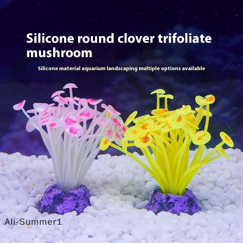 【E】Silicone Mushroom Artificia - Planted Aquarium Pictures reseña y precio