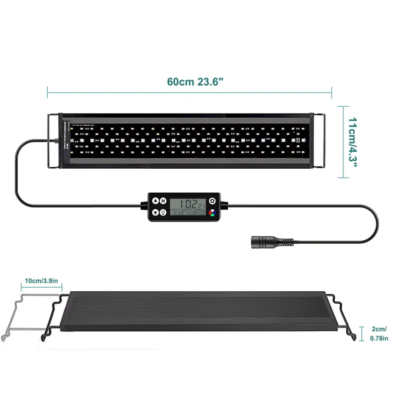 New 60cm Full Spectrum LED Aqu - Planted Aquarium Hours reseña y precio