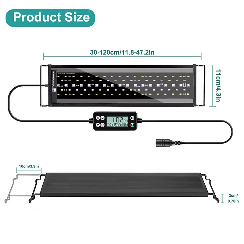 New 60cm Full Spectrum LED Aqu - Planted Aquarium Hours reseña y precio