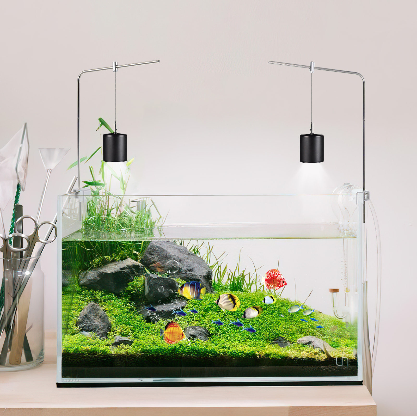1Set Fish Tank Light Rack Adju - Planted Aquarium Hanging Light reseña y precio
