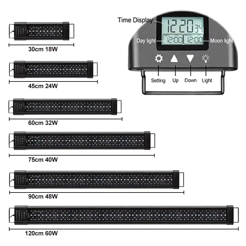 RGB LED Aquarium Light 12-48 I - Planted Aquarium Hours reseña y precio