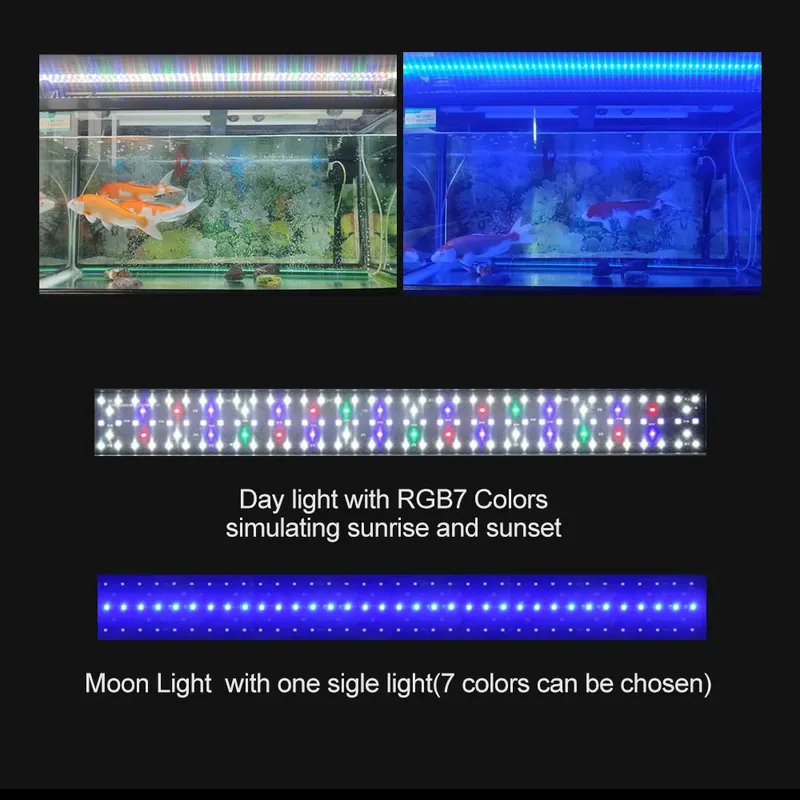 RGB LED Aquarium Light 12-48 I - Planted Aquarium Hours reseña y precio