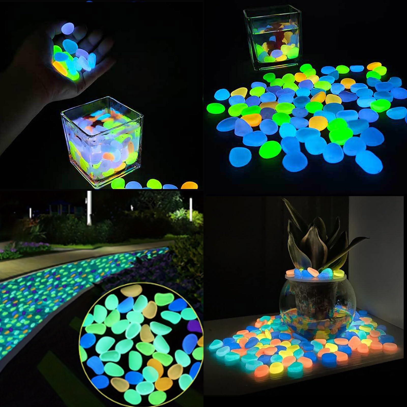 100pcs Glow In The Dark Pebble - Planted Aquarium Hours reseña y precio