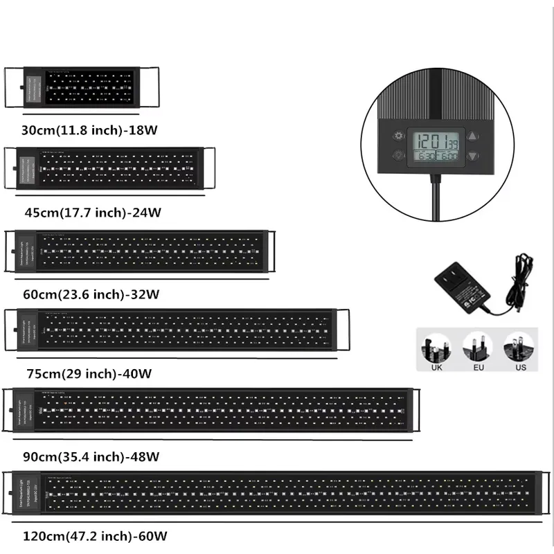 LED Aquarium Light 45cm 24W wi - Planted Aquarium Hours reseña y precio