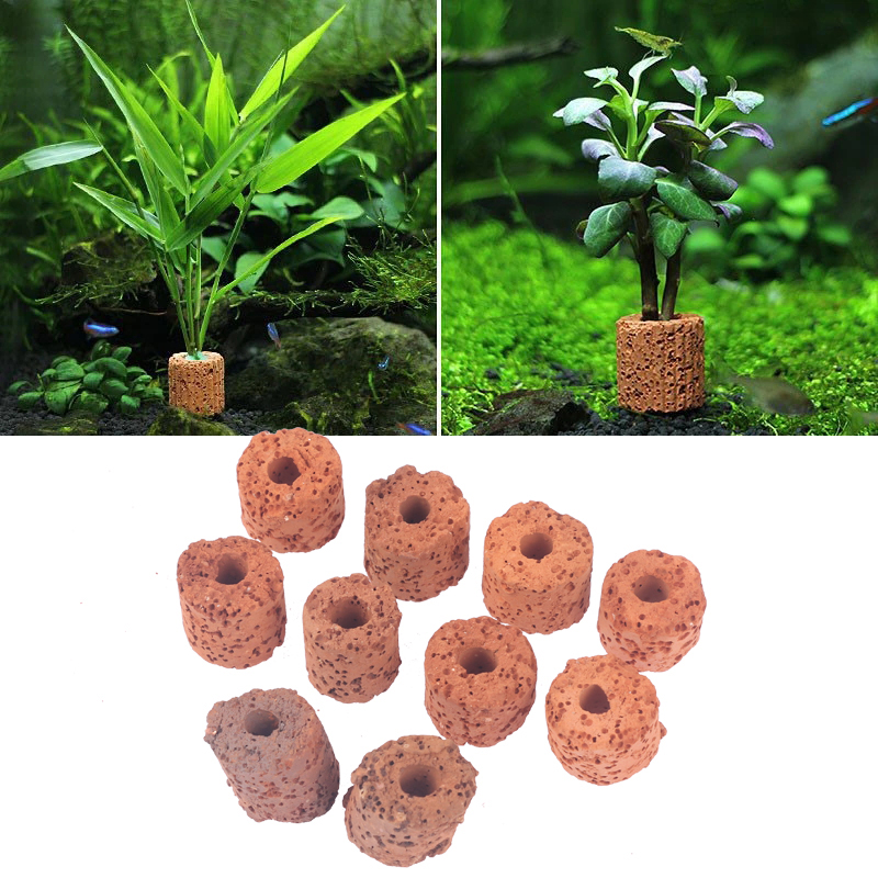 10Pcs Ceramic Plant Fixing Rin - Aquarium Plant Holder reseña y precio