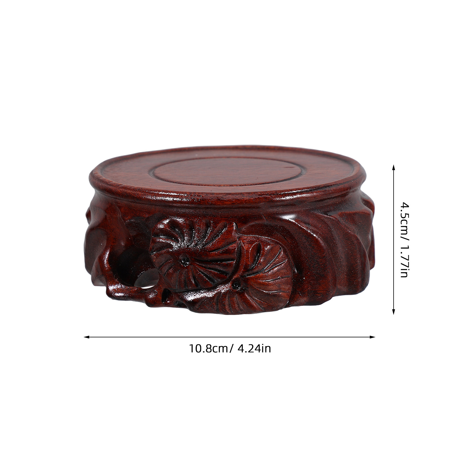 Round Wooden Plant Vase Base H - Aquarium Plant Holder reseña y precio