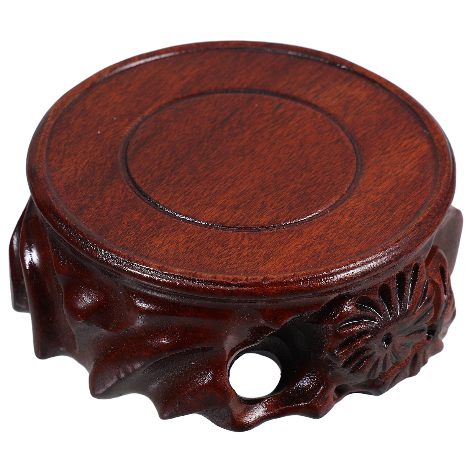 Round Wooden Plant Vase Base H - Aquarium Plant Holder reseña y precio